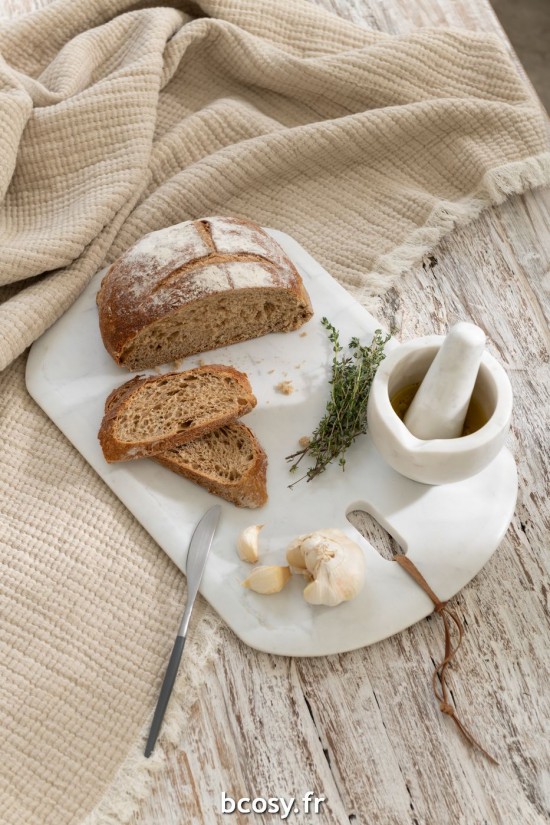 Jolipa Planche Rectangle Marbre Blanc Small.