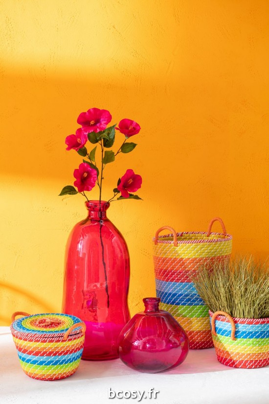 Jolipa Hibiscus Tige Artificiel Fuchsia.