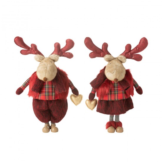 J-Line J Line fantaisie images de fantaisie Jolipa Renne Garcon Fille Coeur Polyester Rouge Large Assortiment De 2.