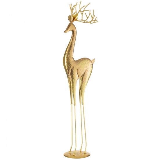 J-Line J Line animal animaux statuettes Jolipa Renne Sur Pied Metal Or Large.