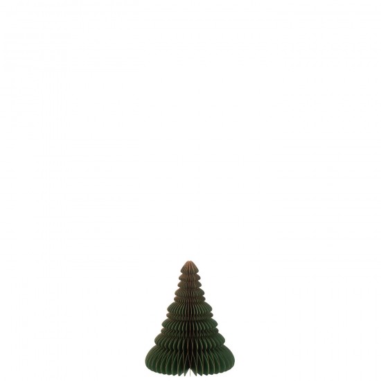 J-Line J Line pendeloques Jolipa Suspension Sapin De Noël Papier Vert Foncé Cuivre Small.