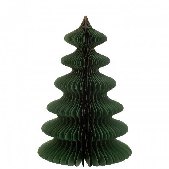 J-Line J Line arbres sapins de noel sur pied Jolipa Sapin De Noël Vagues Papier Vert Fonce Cuivre Large.