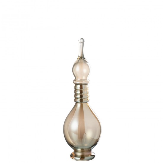 J-Line J Line bouteilles Jolipa Vase Bouchon Deco Fiole Joe Verre Beige Medium.