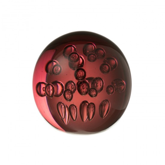 J-Line J Line presse papiers Jolipa Presse Papier Bubles Verre Bordeau Large.