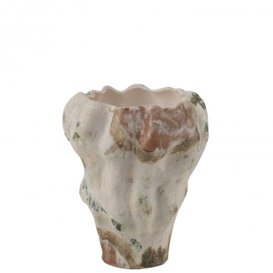 J-Line J Line Grands vases Grand vase Vases hauts Vase haut. Jolipa Vase Lune Texture Anemone Argile Mixte.