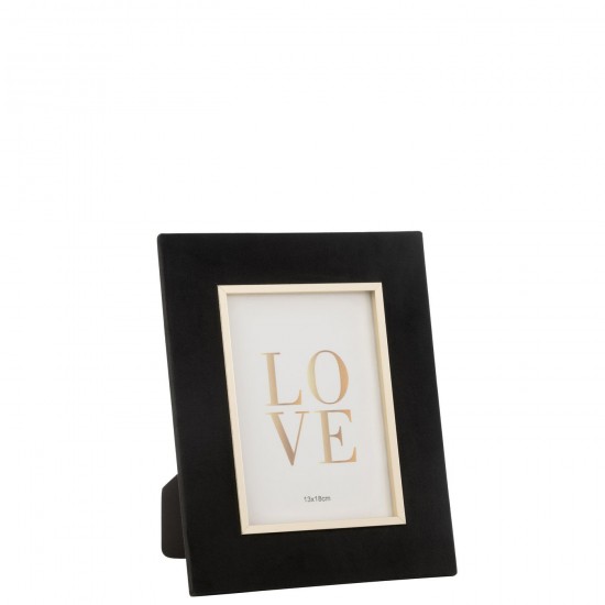 J-Line J Line Cadre photo simple Cadres photo simple Jolipa Cadre Photo Dita Velours Noir Medium.