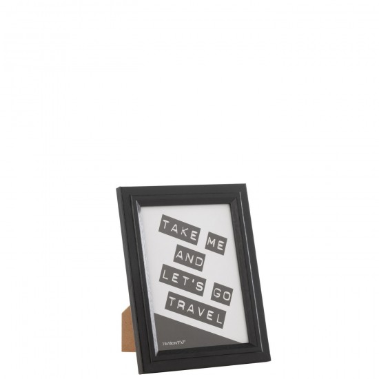 J-Line J Line Cadre photo simple Cadres photo simple Jolipa Cadre Photo Bob Mdf Noir Medium.