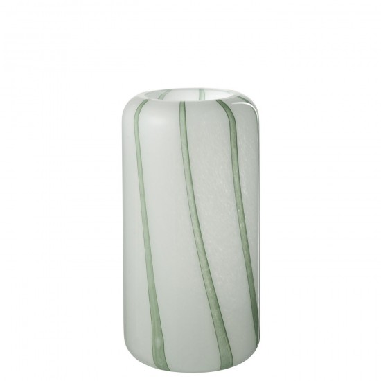 J-Line J Line Grands vases Grand vase Vases hauts Vase haut. Jolipa Vase Mimi Verre Blanc Vert Large.