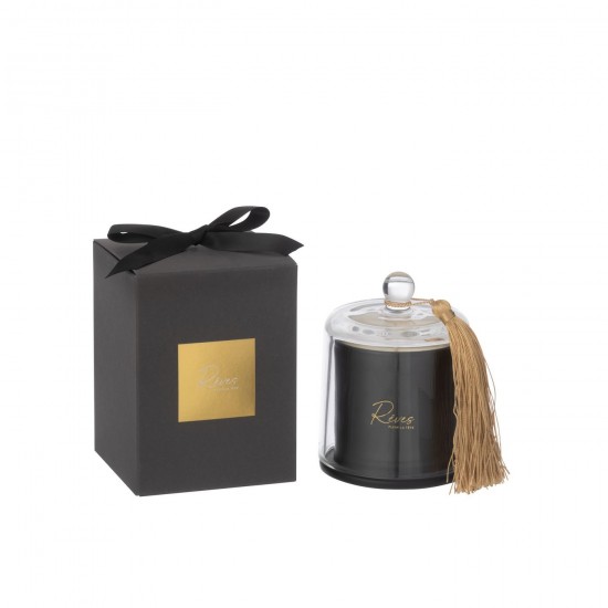 J-Line J Line bougies parfumées Jolipa Bougie Parfumee Cloche Reves Noir Small 30Heures.