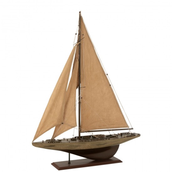 J-Line J Line voiliers bateaux à voiles statuettes Jolipa Voilier Paulownia Bois Marron Large.