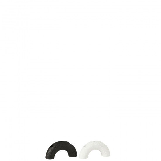 J-Line J Line chandeliers candélabres Jolipa Chandelier Arc Ciment Blanc Noir Assortiment De 2.