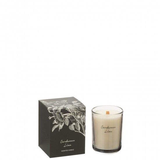 J-Line J Line bougies parfumées Jolipa Bougie Parfumee Cardamome Citron Vert Cire Coco Large 50Heures.