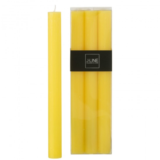 J-Line J Line boites Jolipa Boite 6 Bougie Baton Jaune 9H.