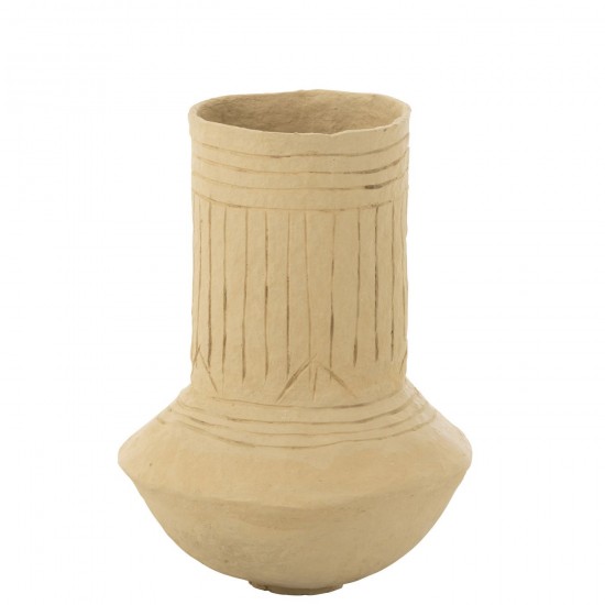 J-Line J Line pots potiches Jolipa Pot Gada Papier Mache Naturel.