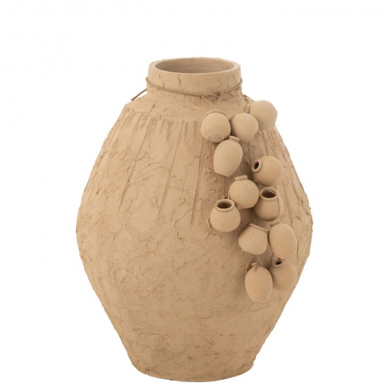 J-Line J Line Vase déco Vases déco Jolipa Pot Pendentif Pots Clay Naturel Large.