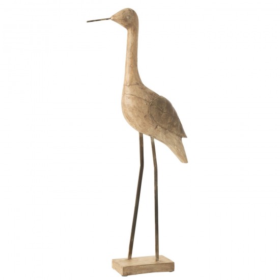 J-Line J Line animal animaux statuettes Jolipa Oiseau Deco Bois Met Bei Noi L.