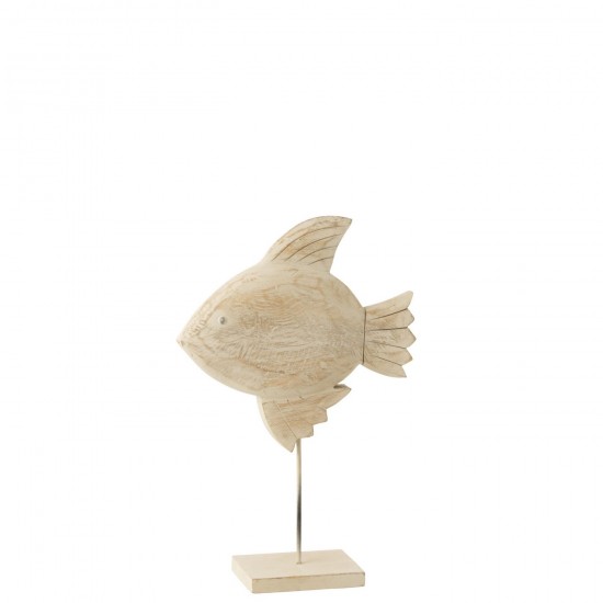 J-Line J Line animal animaux statuettes Jolipa Poisson Deco Bs Met Nat Bla L.