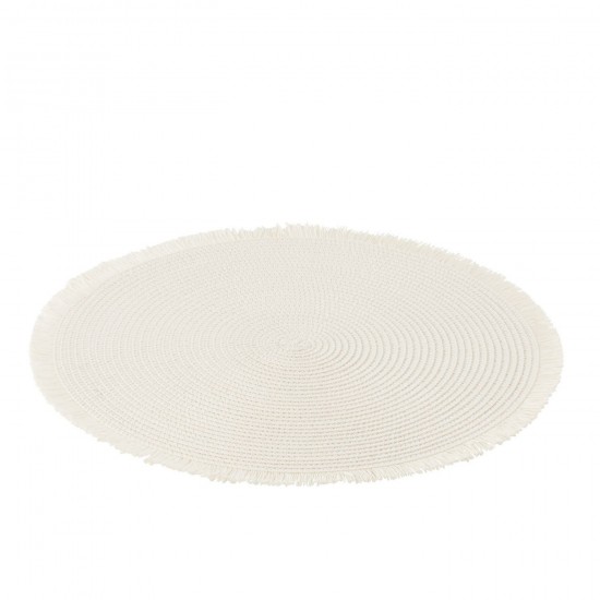 J-Line J Line sets de tables Jolipa Set De Table Rond Papier Blanc.