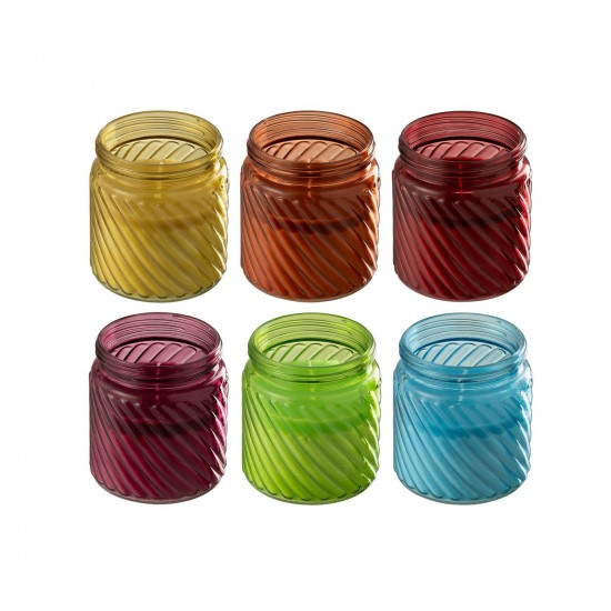 J-Line J Line bougies parfumées Jolipa Plateau Bougie Parfumee Popa Verre Mix Assortiment De 6.