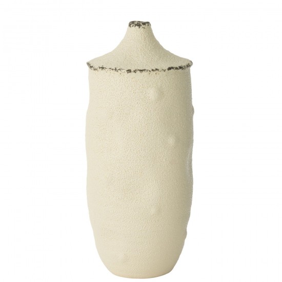 J-Line J Line vases Jolipa Vase Bay Gres Blanc Noir Large.