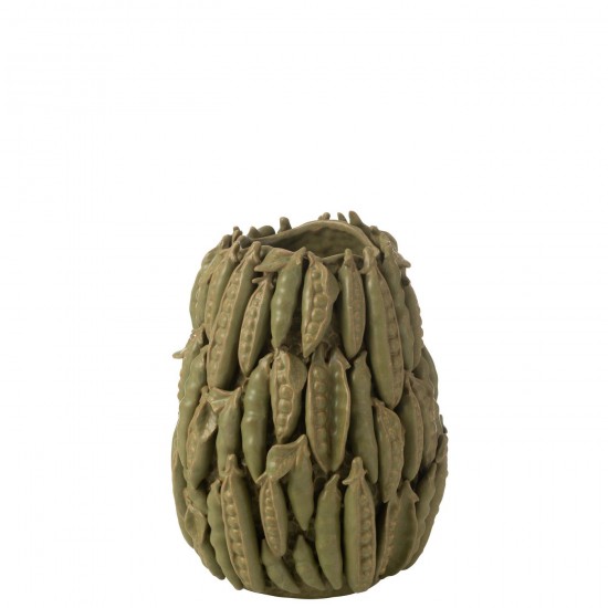 J-Line J Line vases Jolipa Vase Botanica Petits Pois Haut Argile Vert.