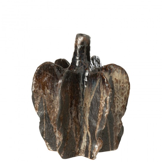 J-Line J Line vases Jolipa Vase Naga Ceramique Marron Noir Large.