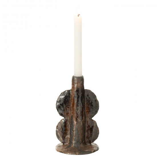 J-Line J Line vases Jolipa Vase Chandelier Ceramique Marron Noir.