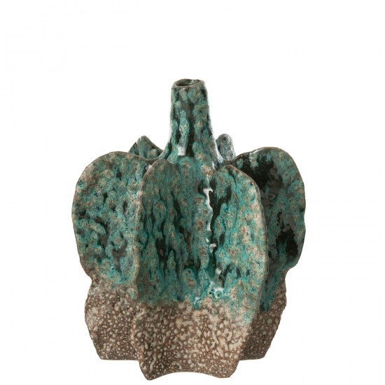 J-Line J Line vases Jolipa Vase Naga Ceramique Azur Marron Large.