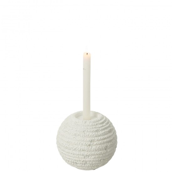 J-Line J Line chandeliers candélabres Jolipa Chandelier Creta Rond Ciment Blanc Large.