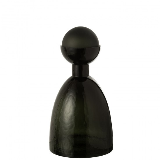 J-Line J Line vases Jolipa Vase Bouteille Bouchon Verre Vert Fonce Medium.