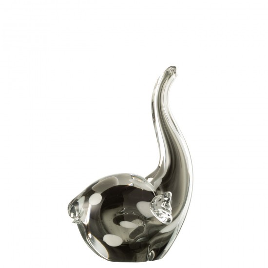 J-Line J Line elephants statuettes Jolipa Elephant Verre Transparent Noir Large.