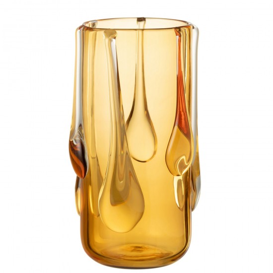 J-Line J Line Grands vases Grand vase Vases hauts Vase haut. Jolipa Vase Drippy Verre Ambre Large.