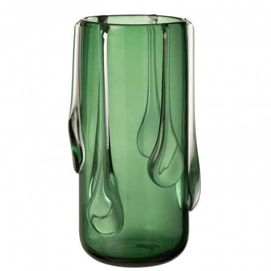 J-Line J Line Grands vases Grand vase Vases hauts Vase haut. Jolipa Vase Drippy Verre Vert Large.
