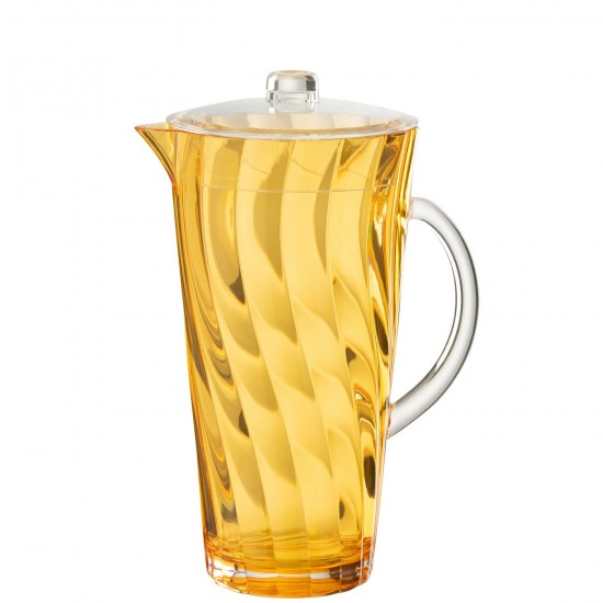 J-Line J Line amphores cruches avec 2 anses Jolipa Pichet Vague Plastque Orange.