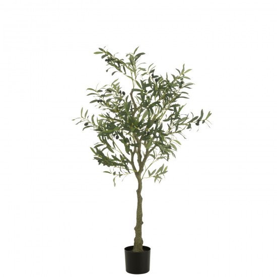 J-Line J Line arbres decos Jolipa Olivier Pot Artificiel Vert Small.