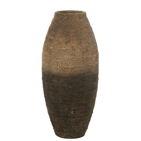 J-Line J Line Vases Jolipa Vase Antique Cement Brown Black Large.