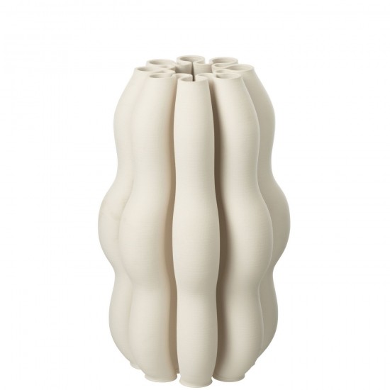 J-Line J Line Grands vases Grand vase Vases hauts Vase haut. Jolipa Vase Naos Ceramique Beige Large.