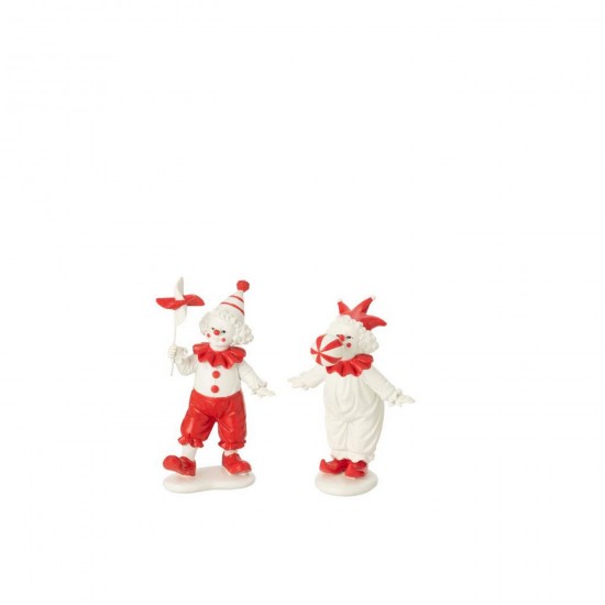 J-Line J Line Gens personnes Jolipa Clown Ballon Jouet Pierre Rouge Blanc Assortiment De 2.