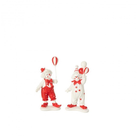 J-Line J Line Gens personnes Jolipa Clown Ballon Pierre Rouge Blanc Assortiment De 2.