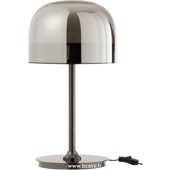 J Line Lampe De Table Topja Verre Metal Argent 45H Jline 5540 by Jolipa 5540