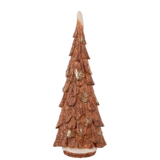 J-Line J Line hivers Jolipa Arbre Imitation Bois Polyrésine Camel Large.