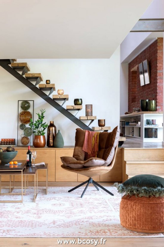 J-Line Tavolo Da Salotto Rafi 3 Parti Ferro/Legno Di Mango Oro/Marrone Scuro