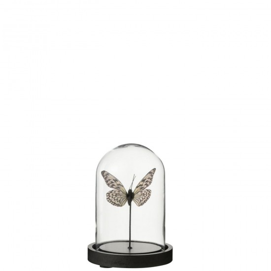 J-line 56479 Jolipa JLine objets deco cloche en verre avec objet.
