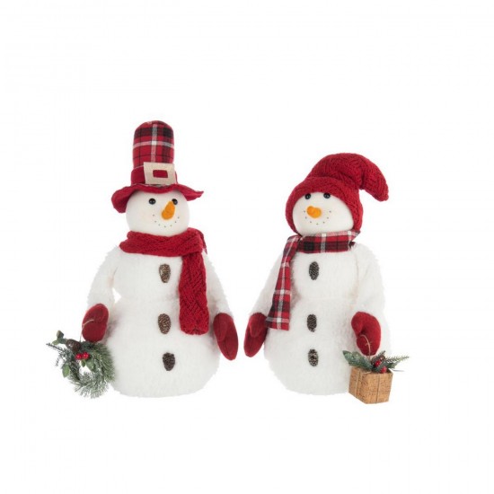 J-line 56613 Jolipa JLine figurines pere noel ou bonhomme de neige.
