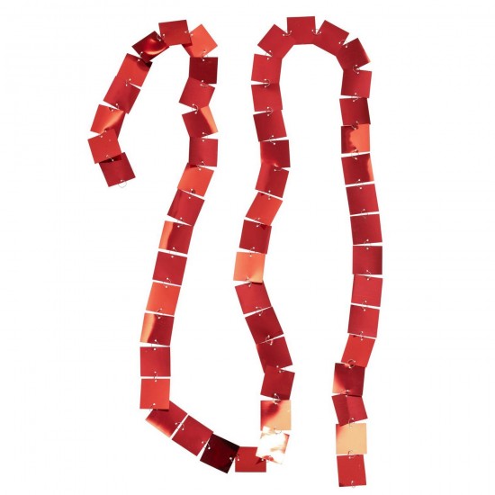 J-Line J Line guirlandes suspendues Jolipa Guirlande Carré Pvc Rouge.