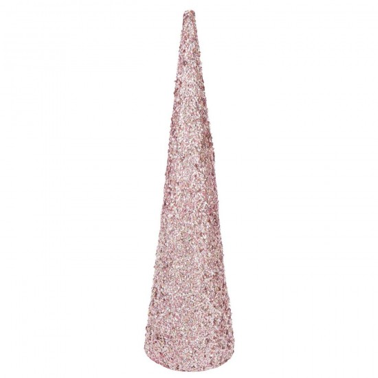 J-Line J Line cones de noel Jolipa Cône Sequins Mousse Rose Clair Large.