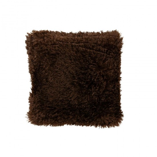 J-Line J Line coussins Jolipa Coussin Moutie Polyester Marron Foncé.
