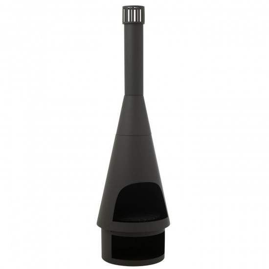 J-Line J Line braseros feux foyers de jardin d extérieur Jolipa Cheminée Chloe Fer Noir.