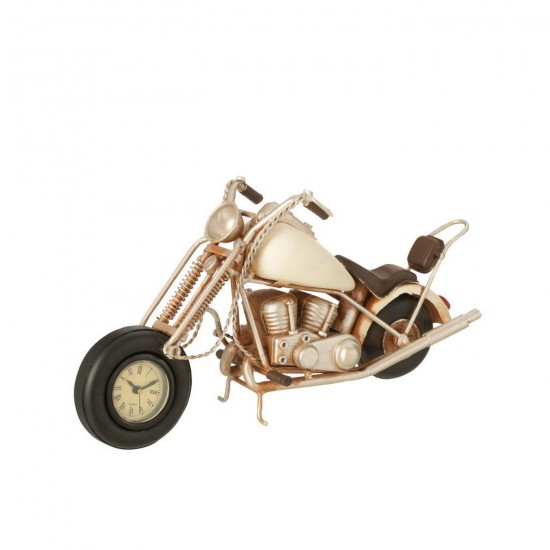 J-Line J Line objets Jolipa Moto Antique Métal Blanc Cassé.