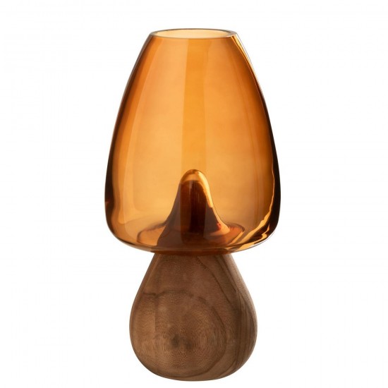 J-Line J Line Grands vases Grand vase Vases hauts Vase haut. Jolipa Vase Champignon Haut Verre Caramel.